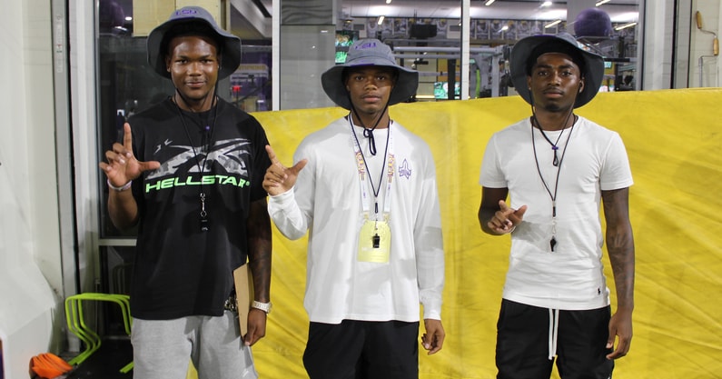 LSU WR commits Tristen Keys, Jabari Mack, and Kenny Darby (Photo: Shea Dixon/On3)